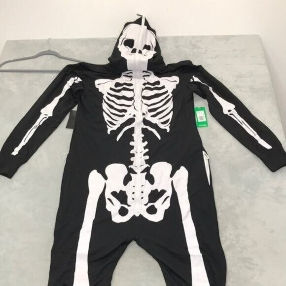 Tipsy Elves Full Body Unisex Skelteon Zip up Costume New in bag Size M - Picture 1 of 12